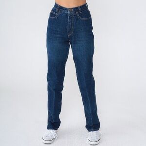 Vintage Calvin Klein High Waisted Slim Tapered Mom Jeans Dark Wash size 26